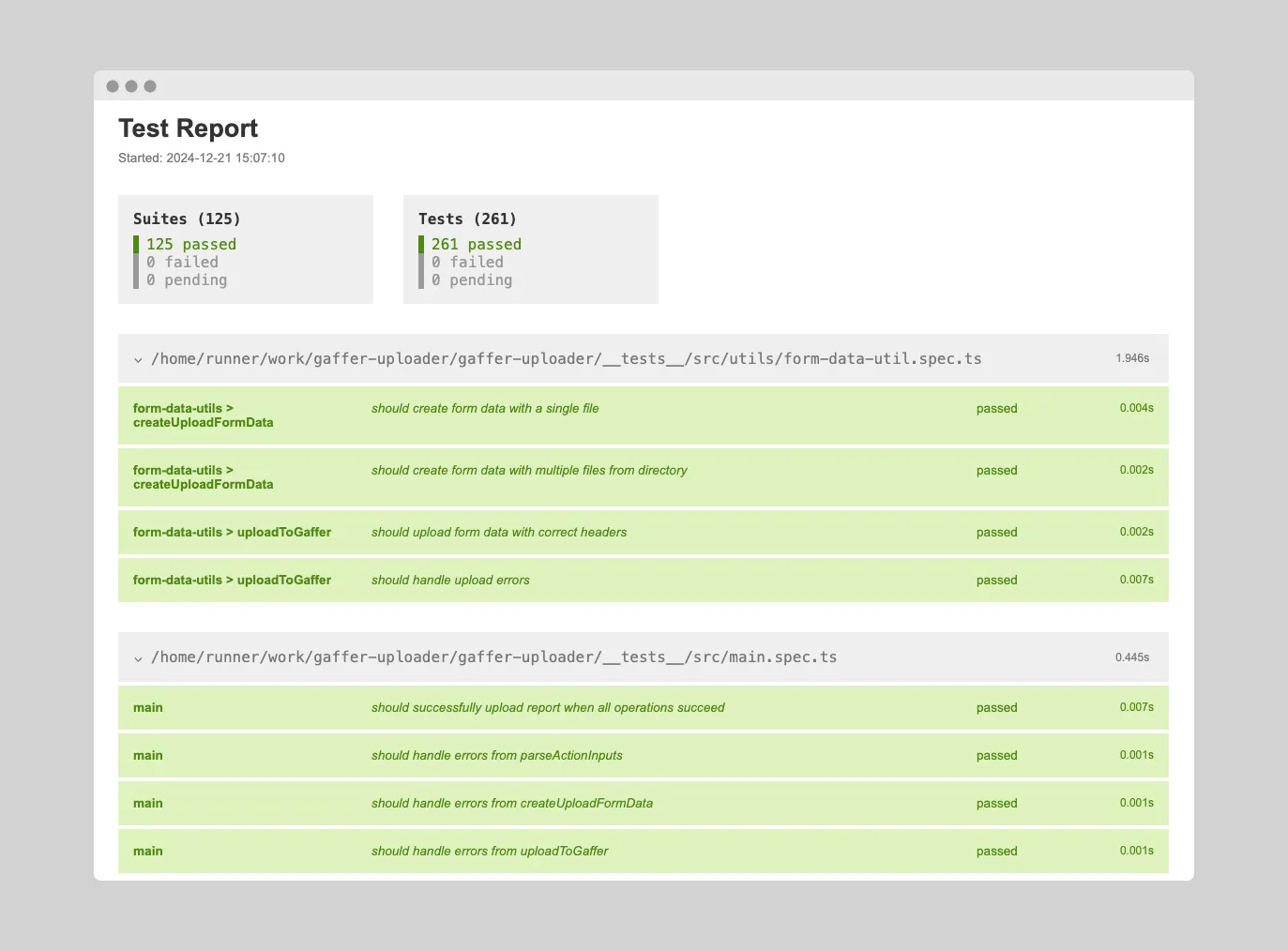 Jest Test Report Example